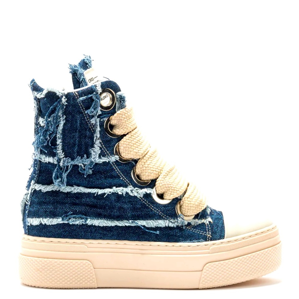 Chunky Denim Hightop Shoes